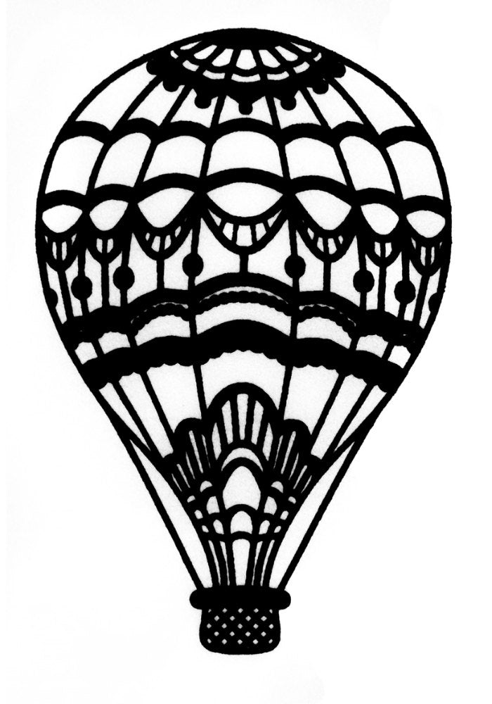 Quick Tattoo Glittersjabloon Heteluchtballon - Festivales