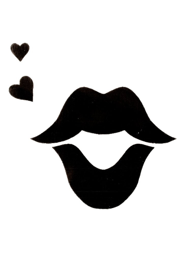 Quick Tattoo Glittersjabloon Kiss Lips - Festivales