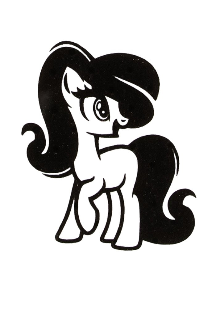 Quick Tattoo Glittersjabloon Pony - Festivales