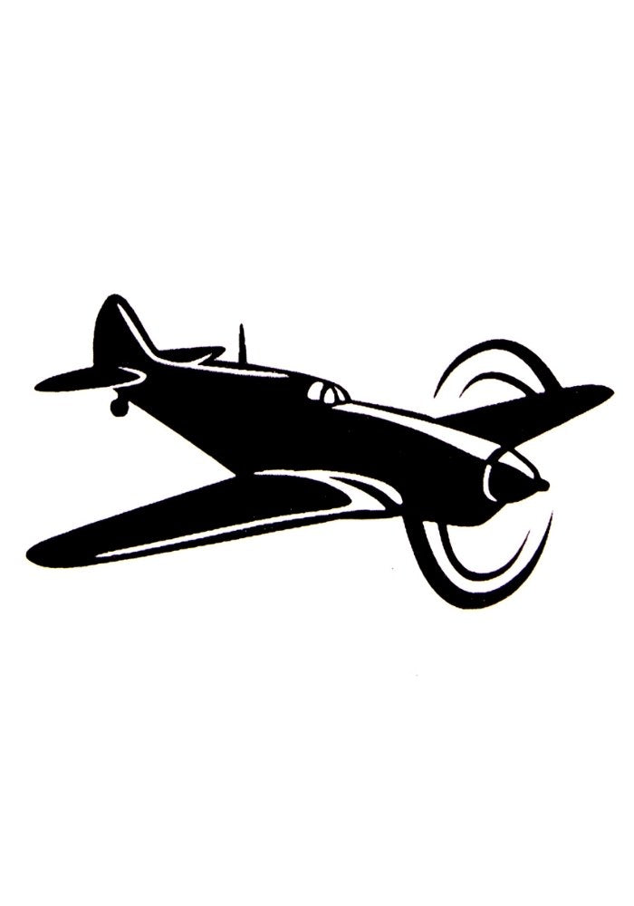 Quick Tattoo Glittersjabloon Vliegtuig - Festivales