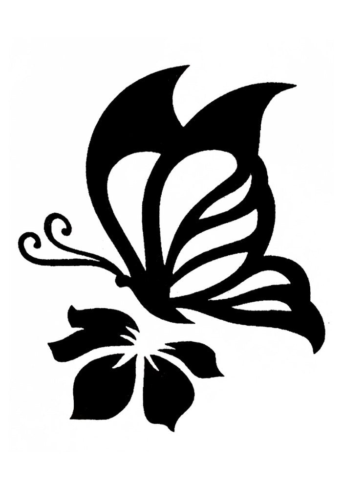 Quick Tattoo Glittersjabloon Vlinder - Festivales
