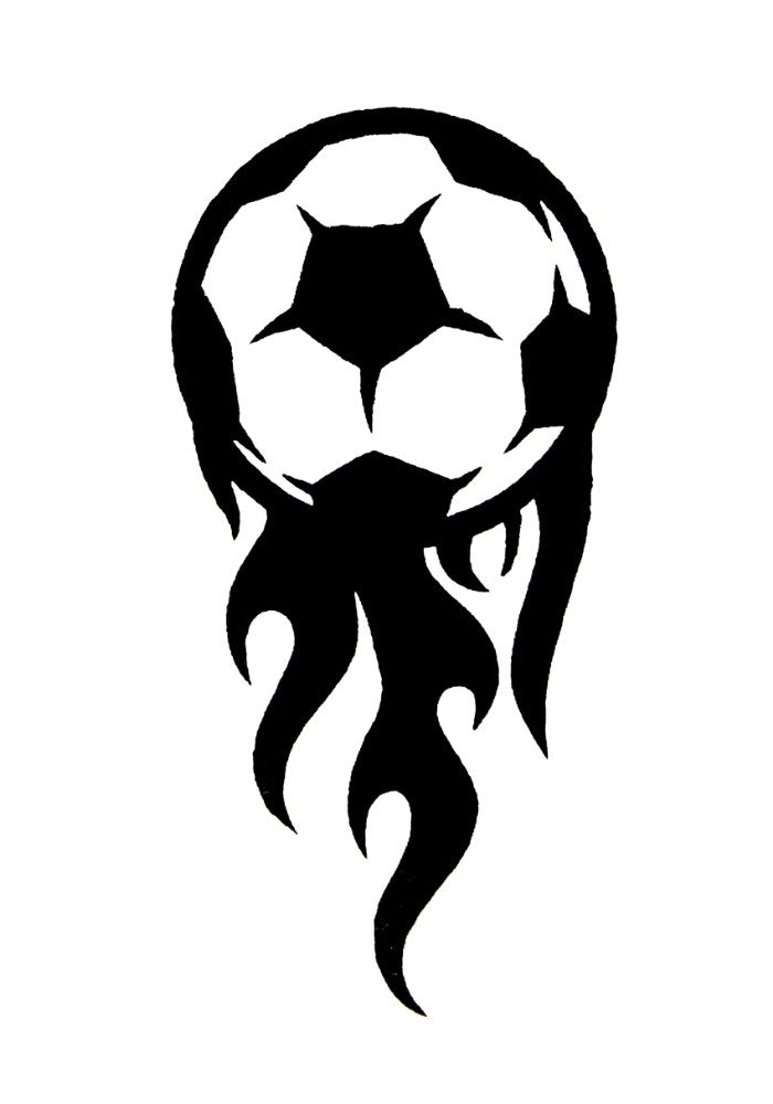 Quick Tattoo Glittersjabloon Voetbal - Festivales