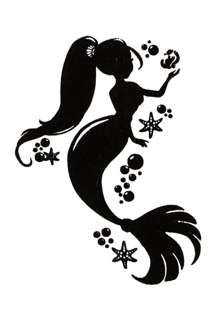 Quick Tattoo Glittersjabloon Zeemeermin - Festivales