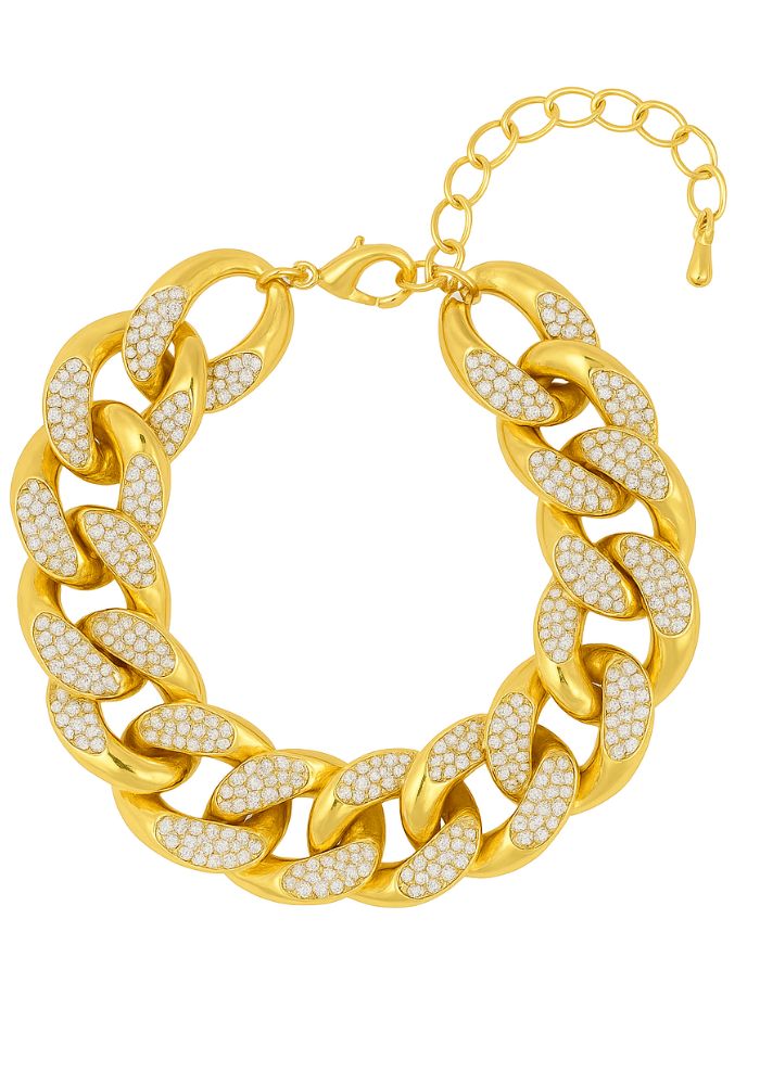 Armband Schakels Goud Strass - Festivales