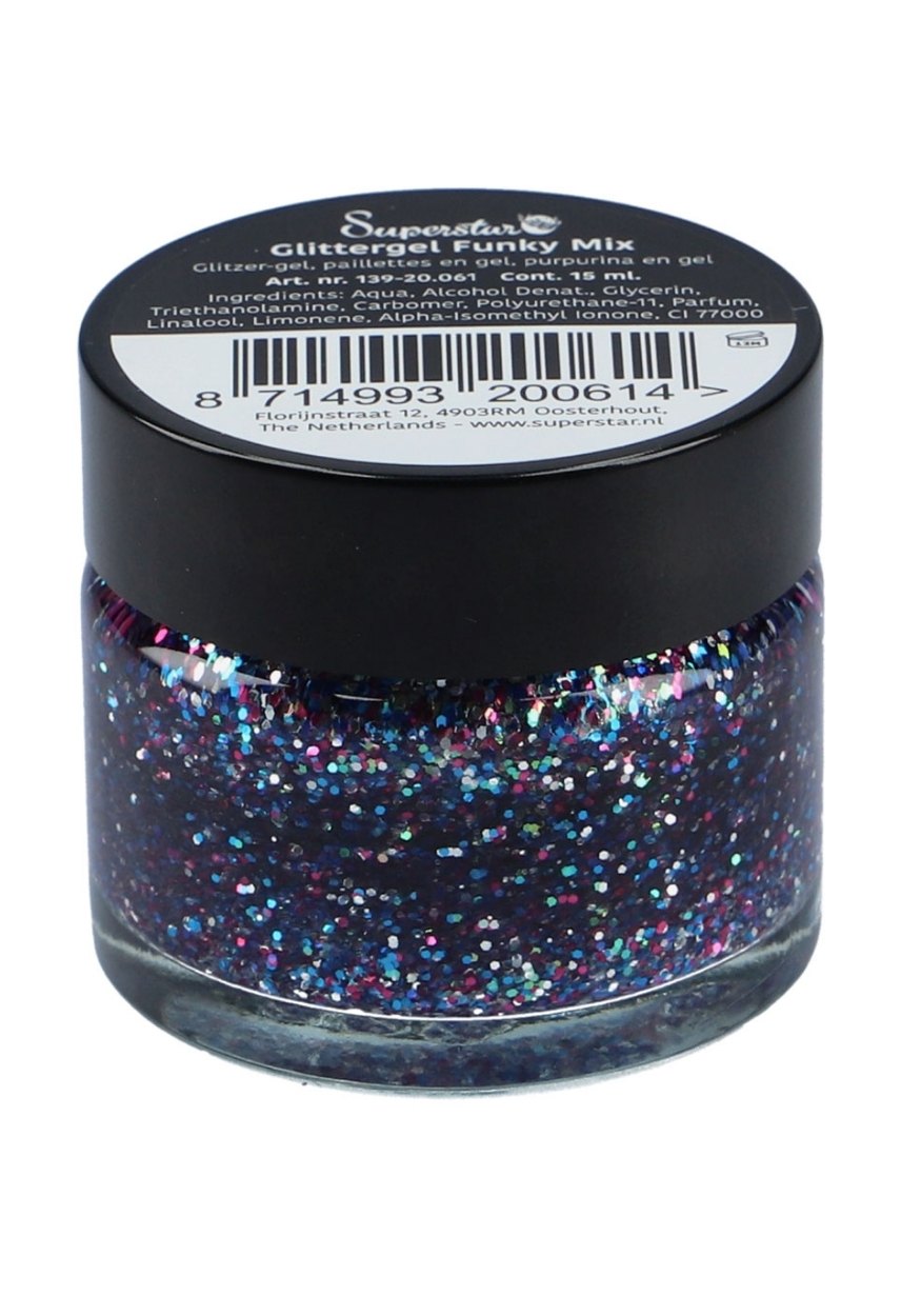 Gel Superstar Glitter Funky (Huid&Haar) 15ml - Festivales