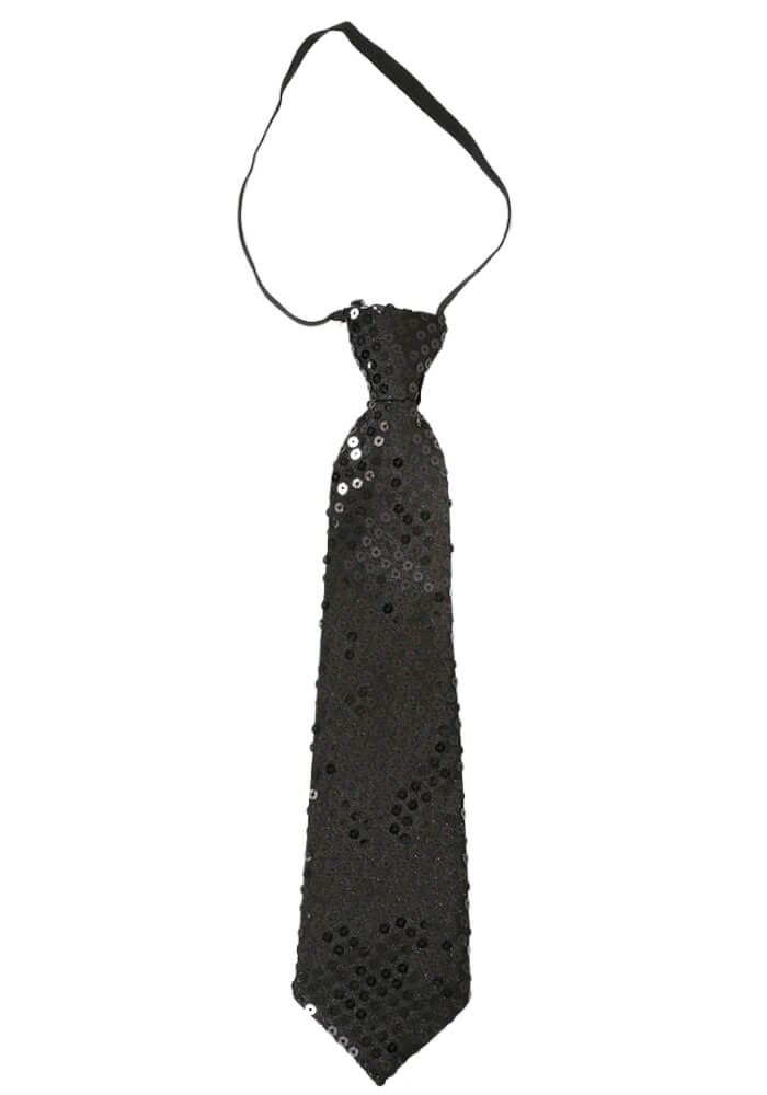 Paillettenstropdas Zwart - Festivales