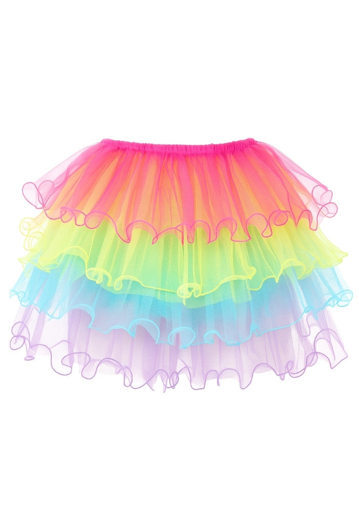 Tule Rokje Regenboog 40cm - Festivales