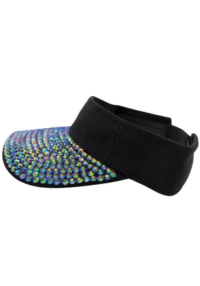 Zonneklep Strass Zwart - Festivales