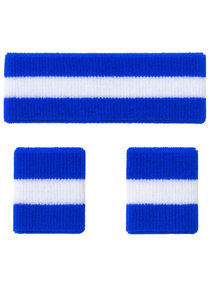 Zweetbandjes Set Blauw/Wit - Festivales