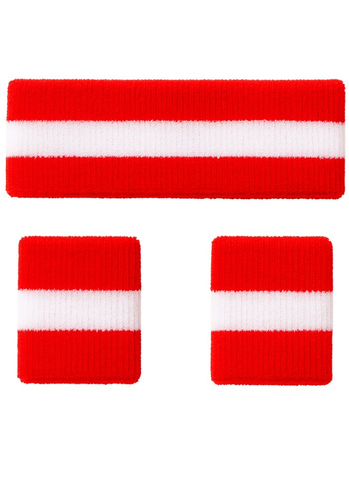 Zweetbandjes Set Rood/Wit - Festivales