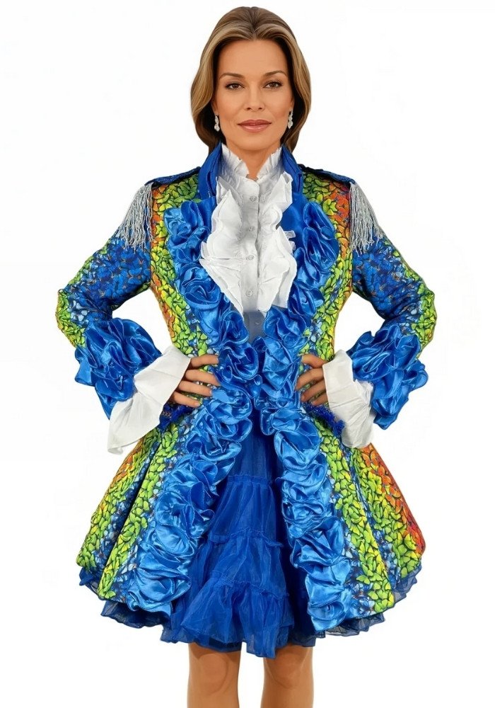 Carnavalsjas Dames Butterfly Blauw - Bundel Basic - Festivales