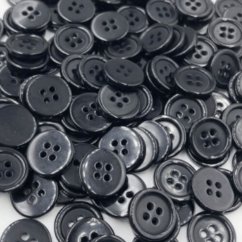 Knoopje zwart 4 gaten - Festivales