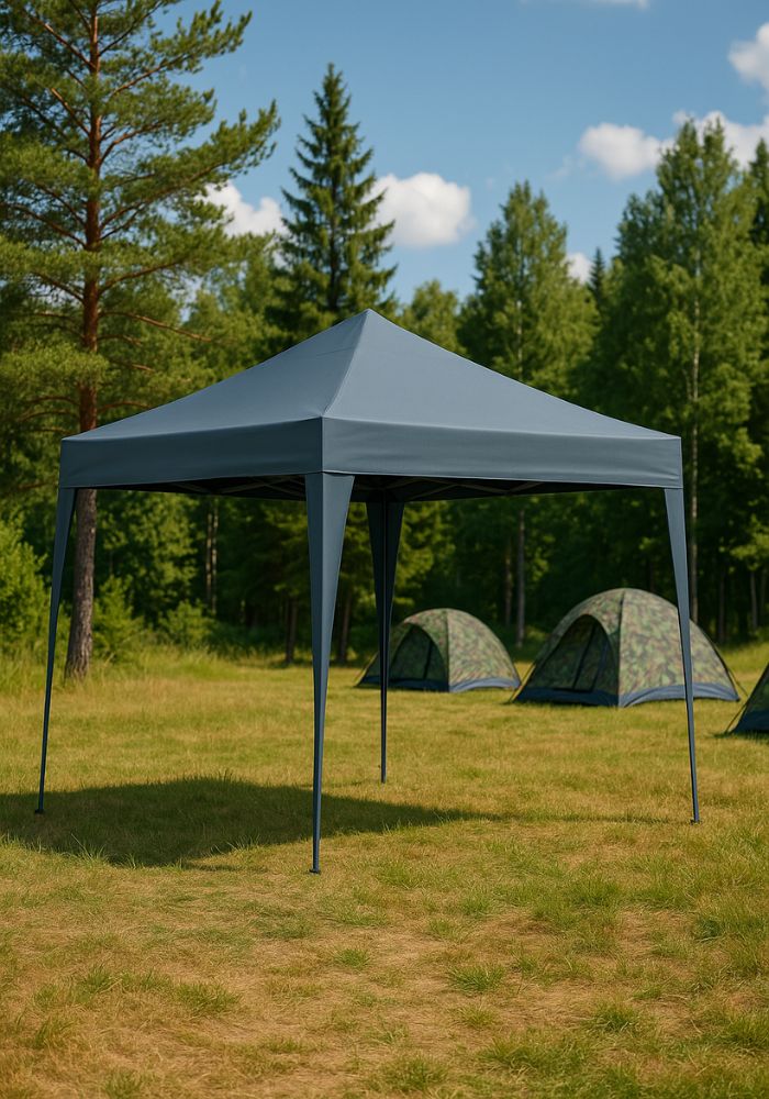 Easy up Festival Camping Partytent - 3x3m - Grijs - Festivales