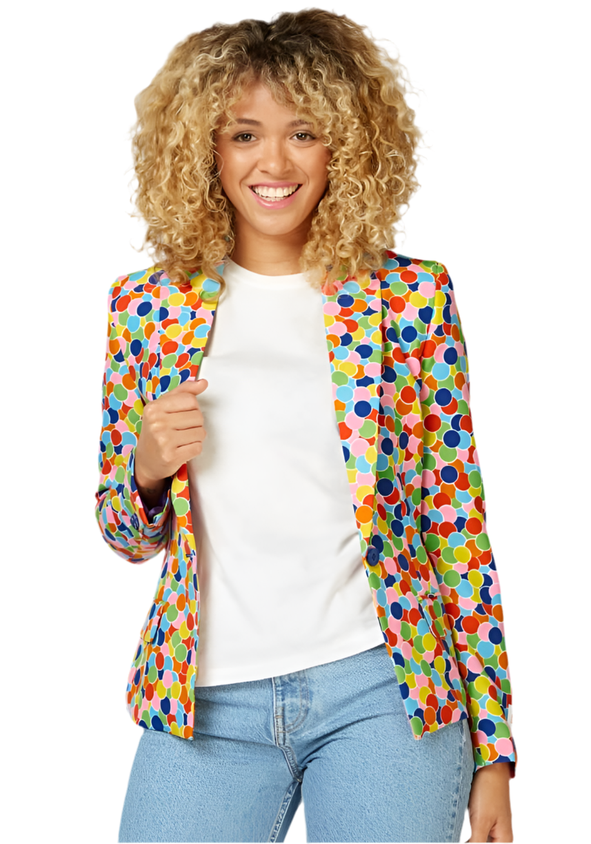 Carnavalsjas Blazer Dames Confetteroni - OppoSuits - Festivales