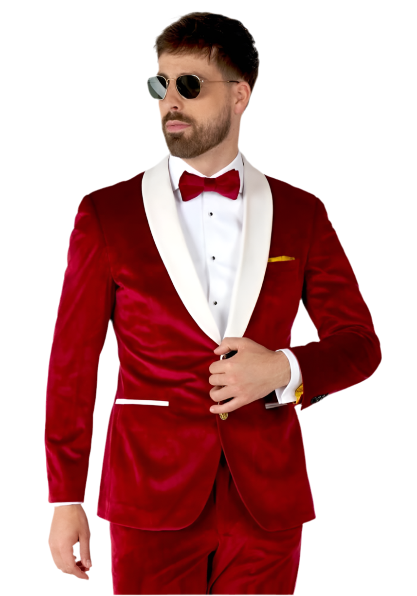 Carnavalsjas Tuxedos Velvet Vibes Rood - OppoSuits - Festivales