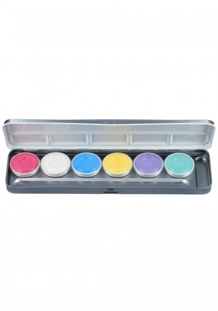 Aqua Face and Bodypaint Palet 6 Colours Pastel Unicorn - Festivales