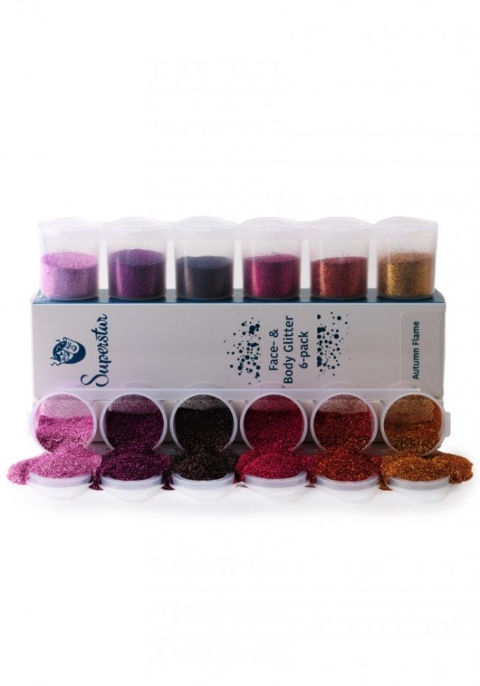 Autumn Flame Fine Glitter Mix 6-pack 90 ml 98985 - Festivales