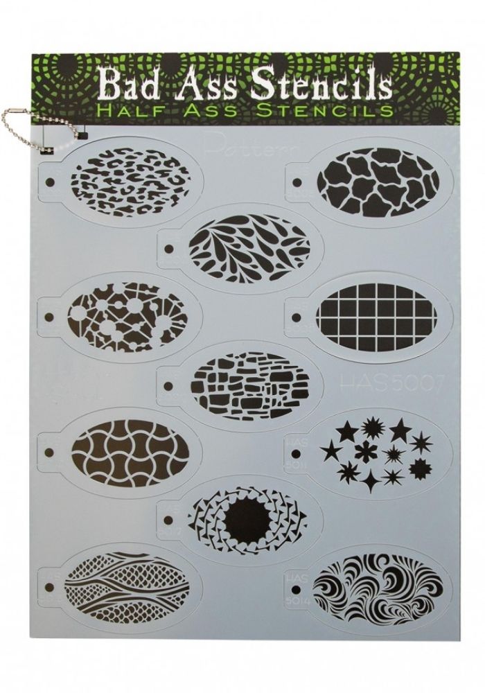 Bad Ass Half Ass Stencils Pattern - Festivales