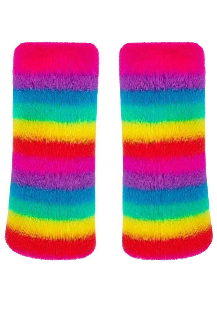 Beenwarmers Pluche Regenboog Streep - Festivales