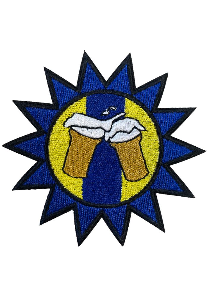 Bier Proost - Blauw/Geel Embleem - Festivales