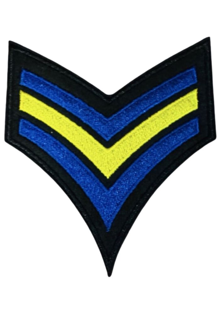 Militaire Rangstrepen - Blauw/Geel Embleem - Festivales