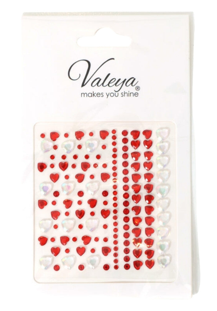 Face Jewels Rood/Wit Mix - Festivales