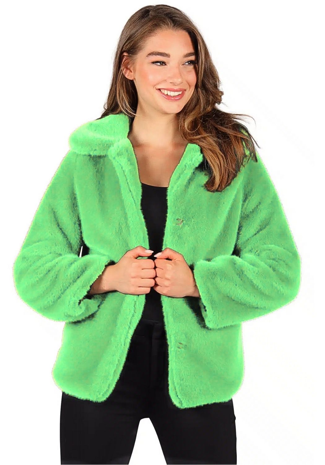 Bontjas Carnaval Dames Groen - Festivales