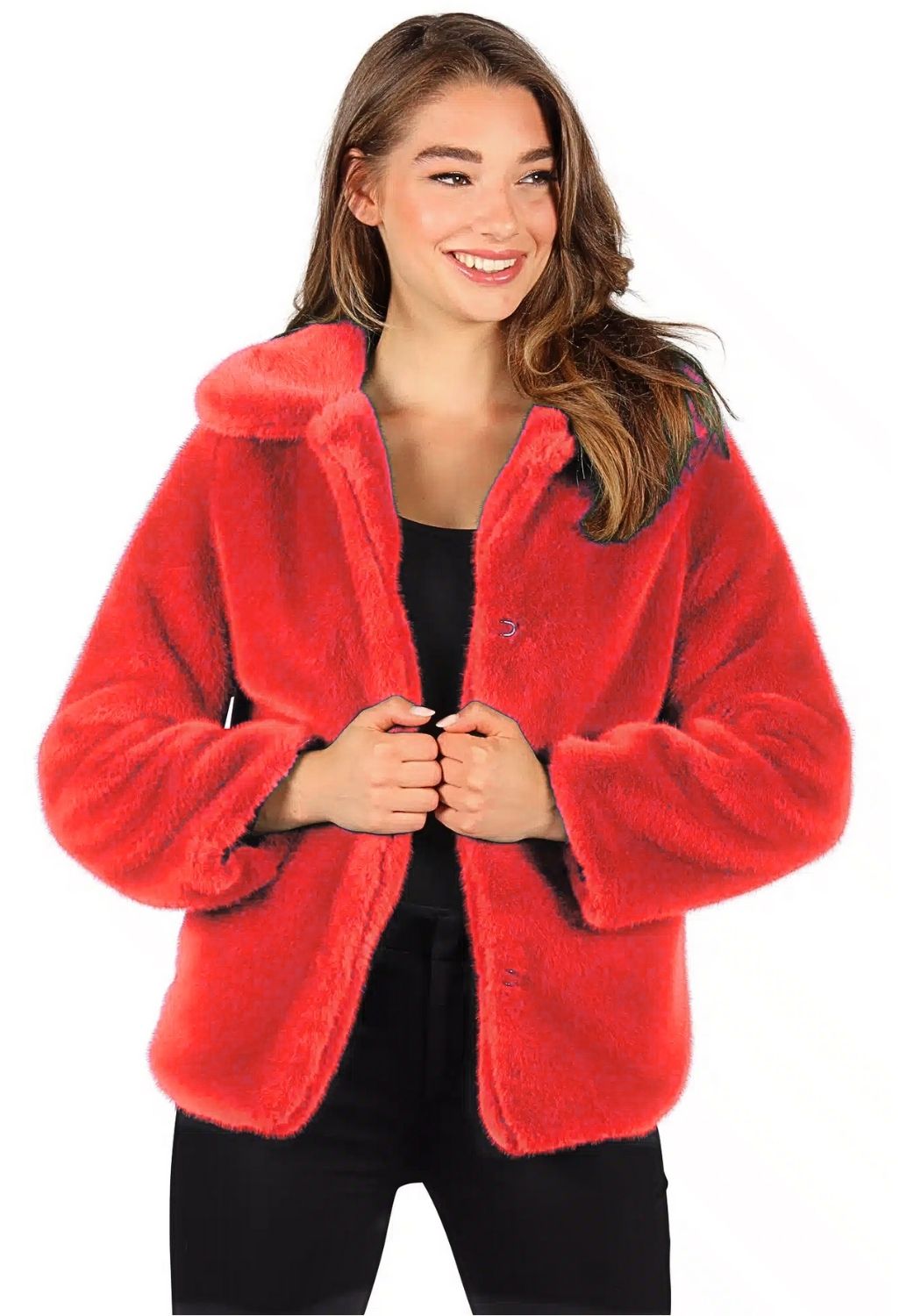 Bontjas Carnaval Dames Rood - Festivales