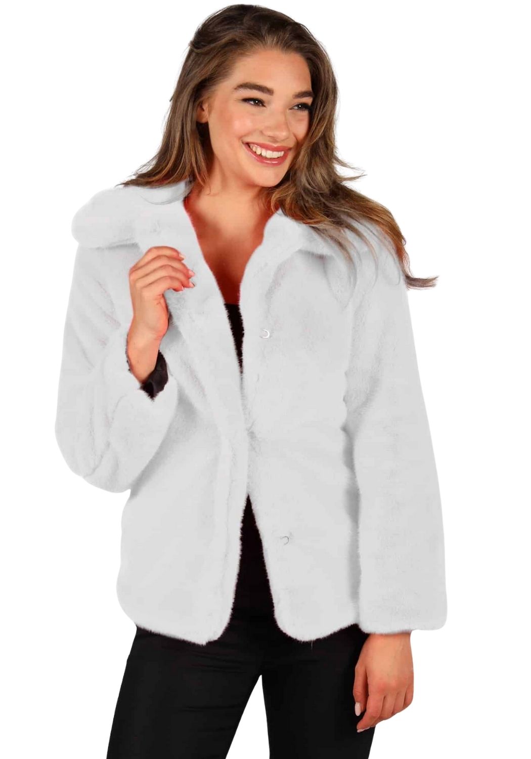 Bontjas Carnaval Dames Wit - Festivales