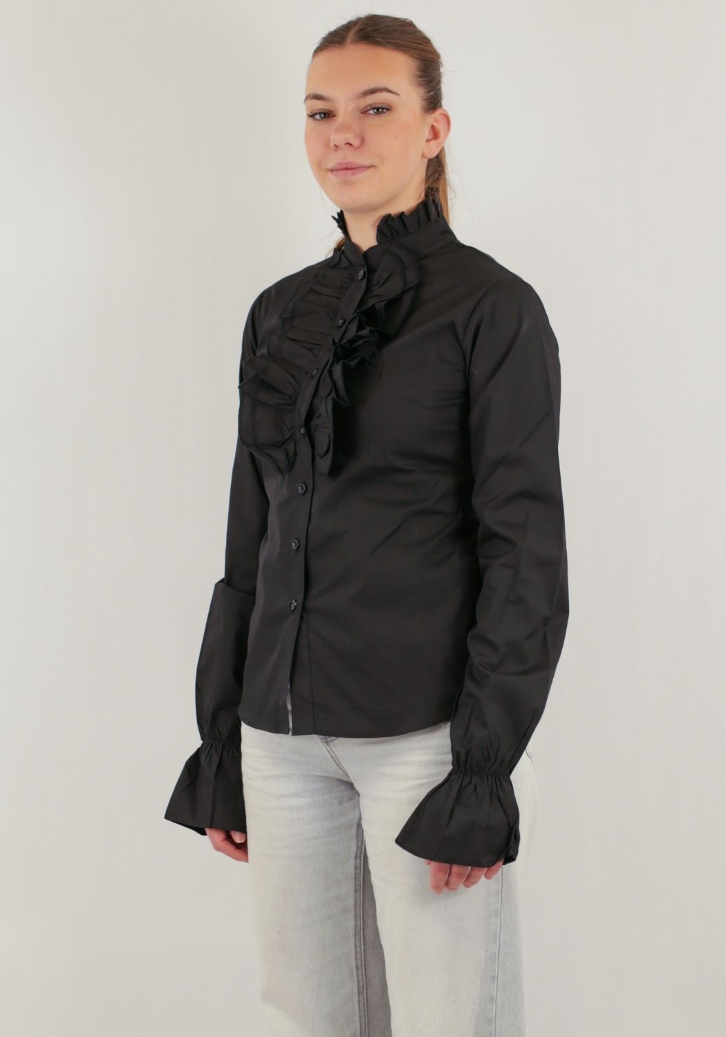 Damesblouse Zwart Voor Carnavalsjassen - Festivales