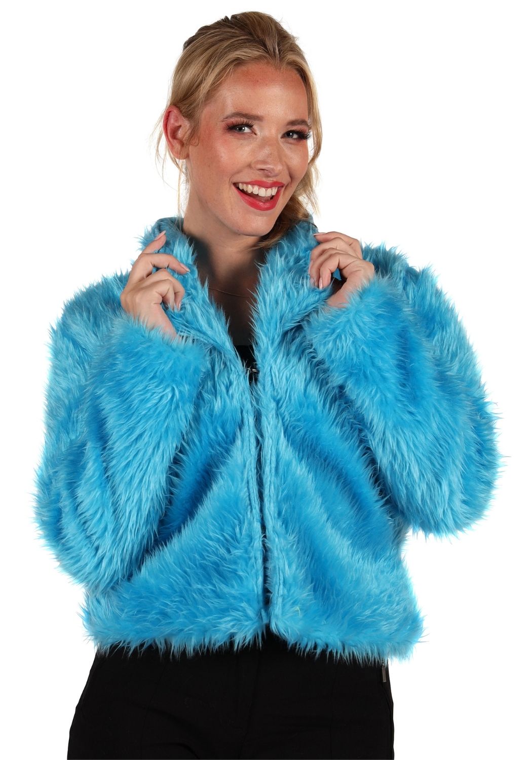 Bontjas Carnaval Dames Uni Turquoise - Festivales