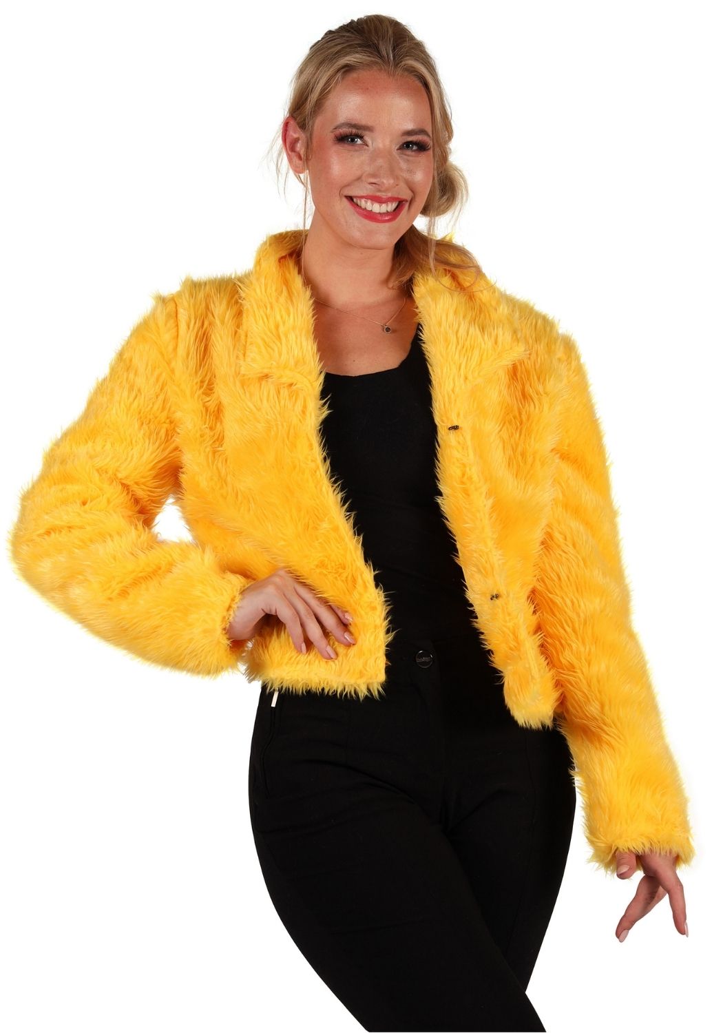 Bontjas Carnaval Dames Uni Geel - Festivales