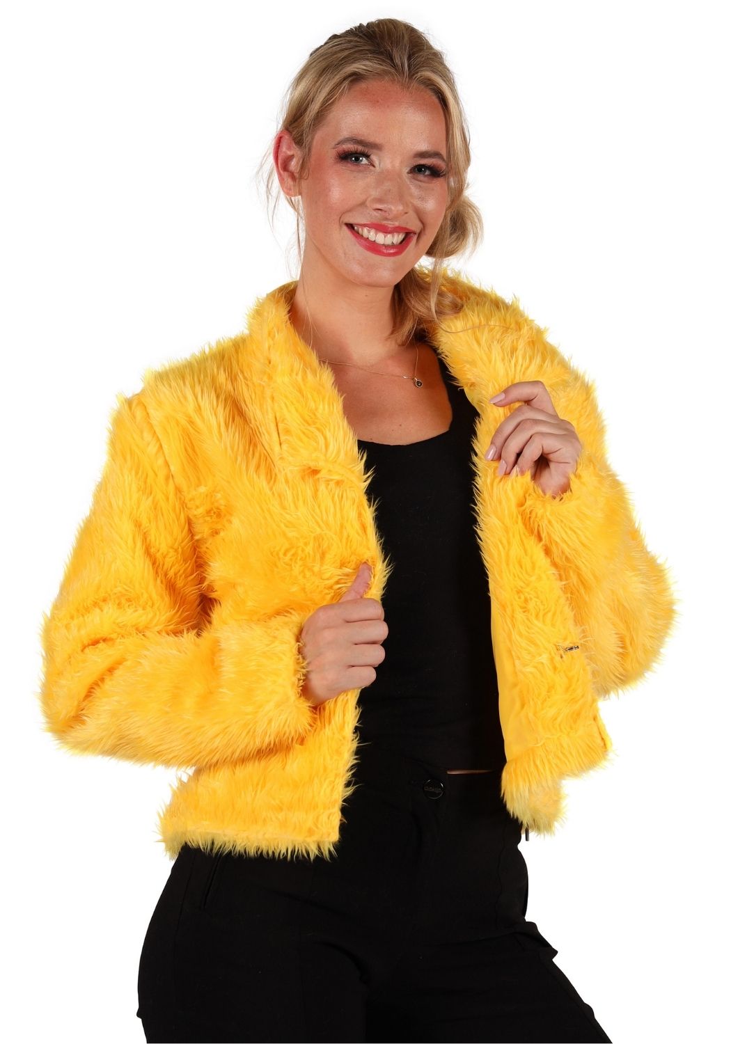 Bontjas Carnaval Dames Uni Geel - Festivales