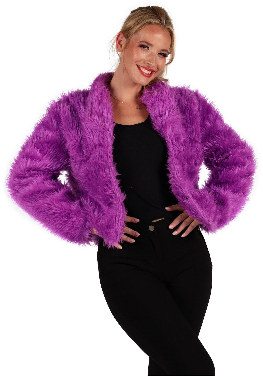 Bontjas Carnaval Dames Uni Paars - Festivales