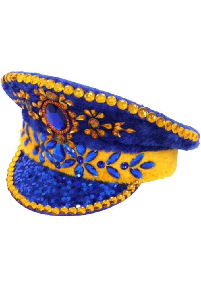 Pet Luxe Blauw Geel Bont - Festivales