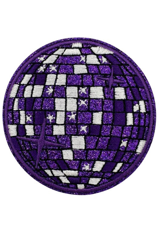 Discobal Paars Glitter - Carnavals Embleem - Festivales