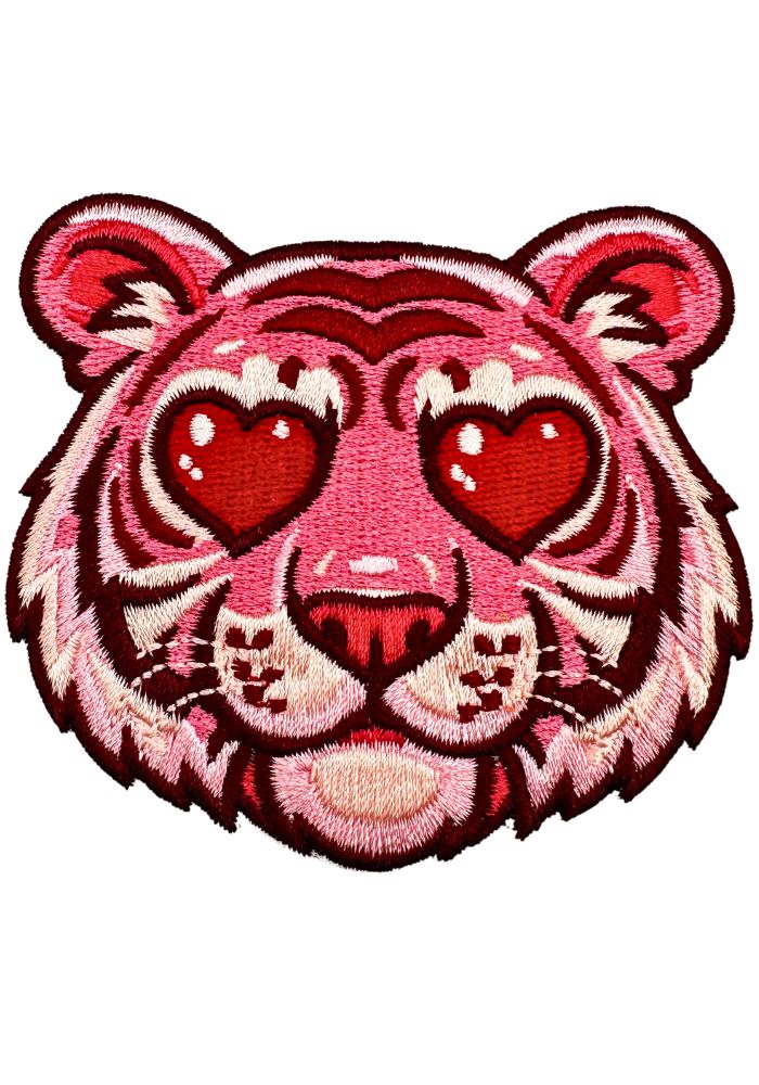 Tijger Roze Hartjes - Carnavals Embleem - Festivales