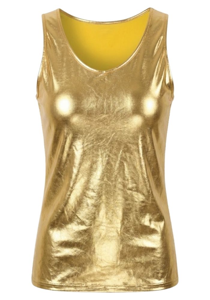 Topje Dames Metallic Goud - Festivales