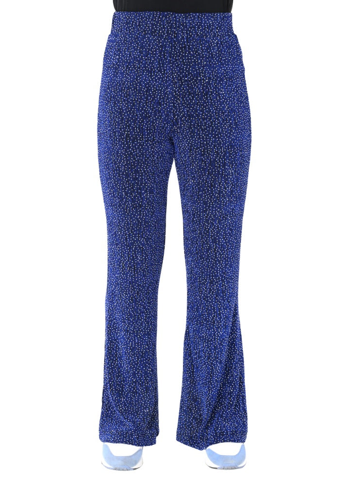 Flared Broek Shiny Sky Blue - Festivales