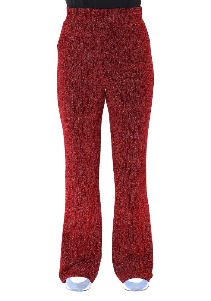 Flared Broek Shiny Red Queen - Festivales
