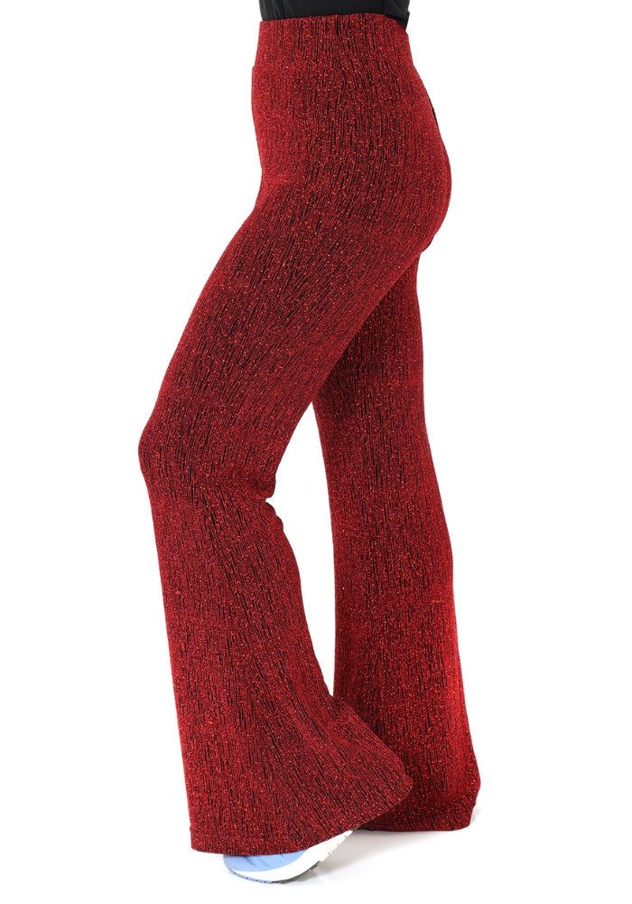 Flared Broek Shiny Red Queen - Festivales