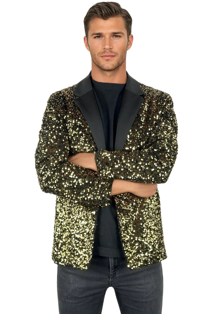 Carnavalsjas Herencolbert Pailletten Goud - Festivales