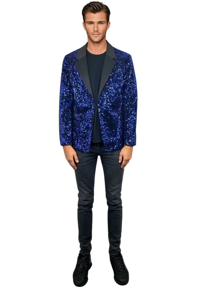 Carnavalsjas Herencolbert Pailletten Blauw - Festivales