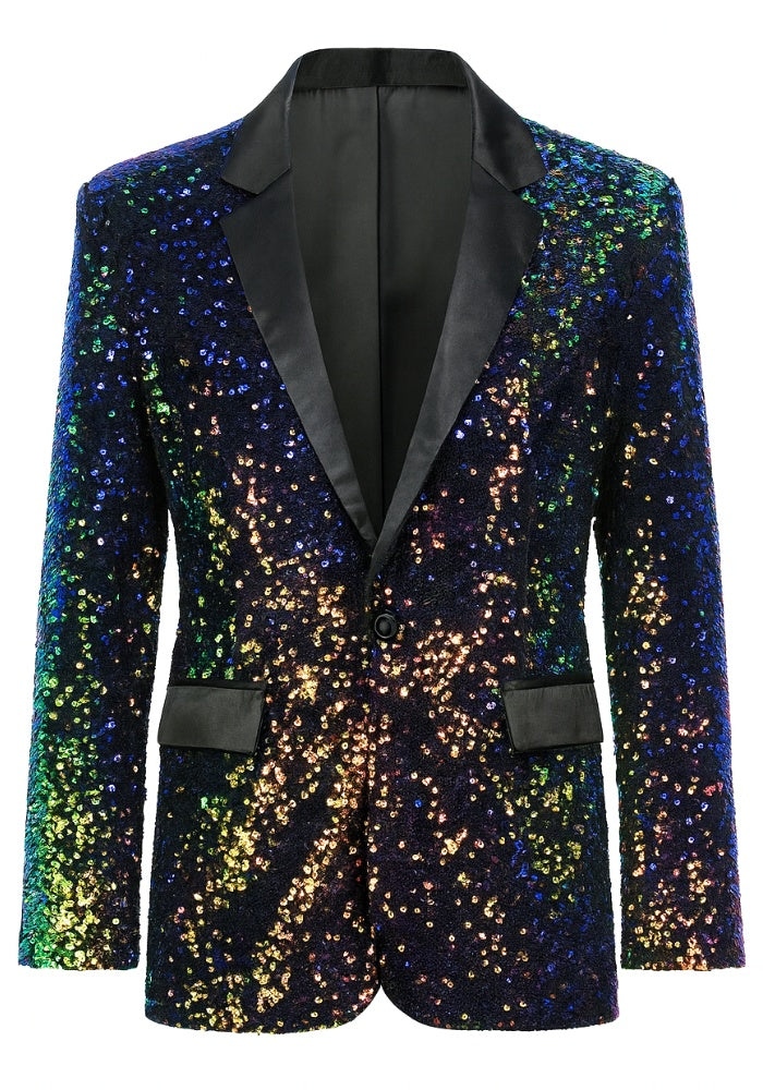 Carnavalsjas Luxe Pailletten Colbert Heren - Festivales