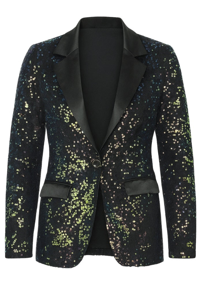 Carnavalsjas Luxe Pailletten Colbert Dames - Festivales