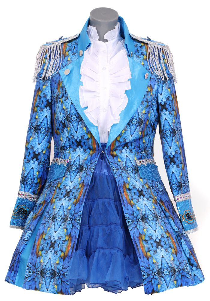 Carnavalsjas Dames Blauw Zilver Lady - Festivales
