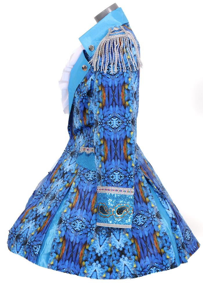 Carnavalsjas Dames Blauw Zilver Lady - Festivales