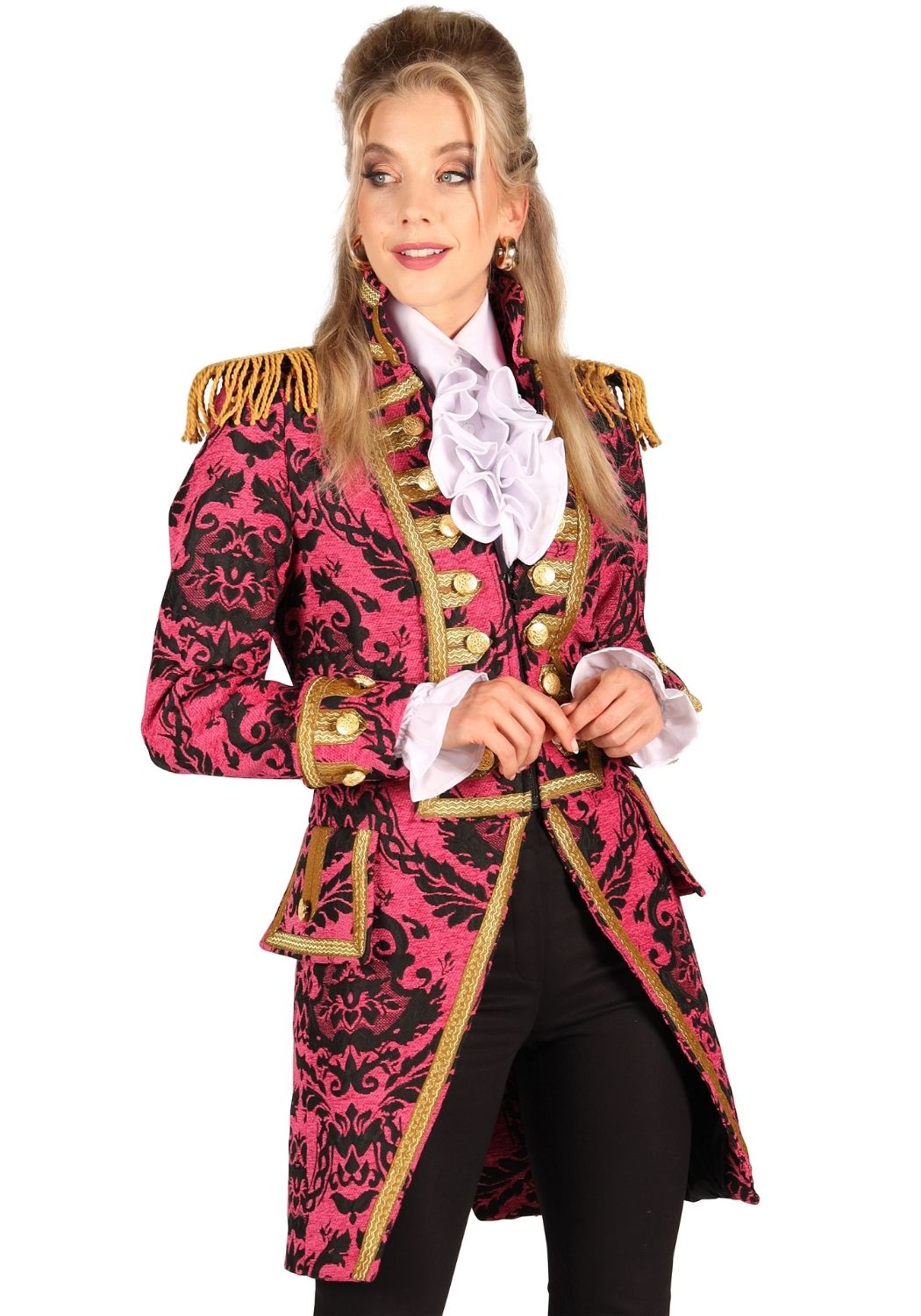 Carnavalsjas Dames Brocaat Nelson Roze/Goud - Festivales