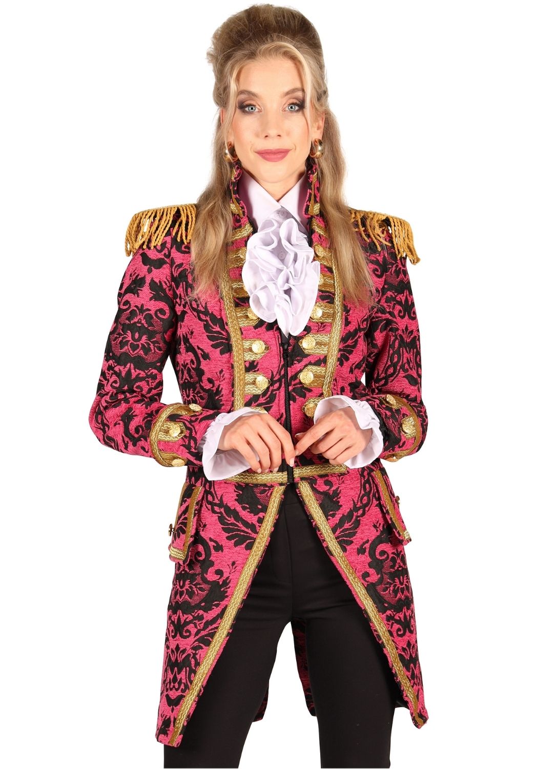 Carnavalsjas Dames Brocaat Nelson Roze/Goud - Festivales