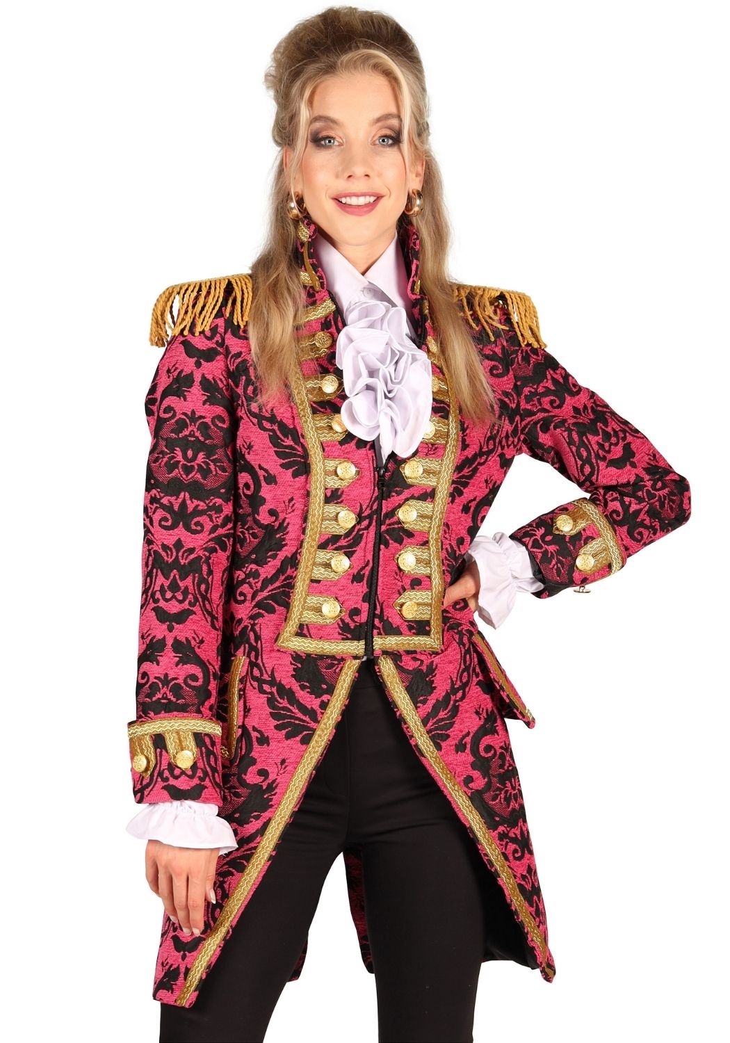 Carnavalsjas Dames Brocaat Nelson Roze/Goud - Festivales
